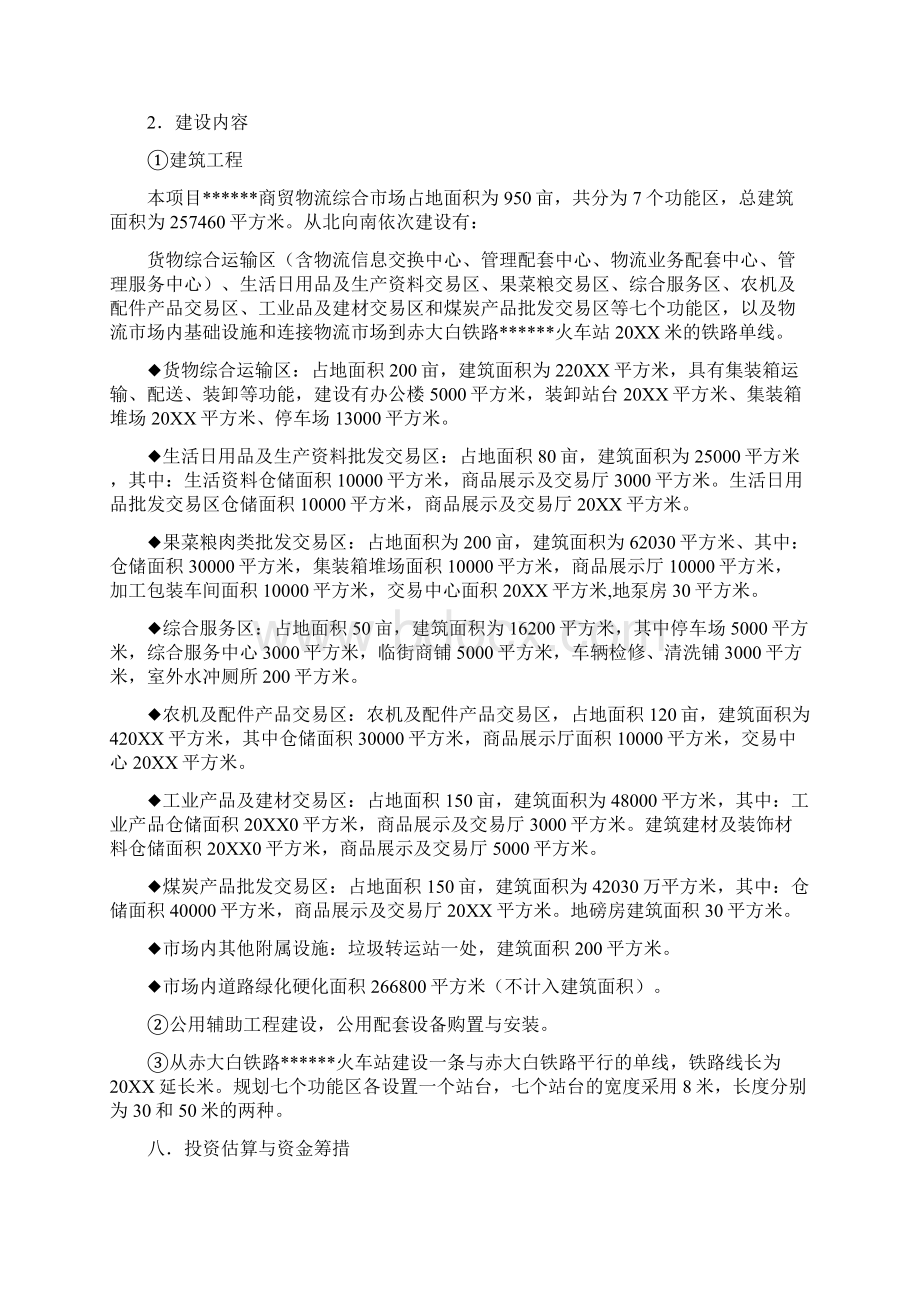 尚择优选最新商贸物流综合市场建设项目报告Word文档格式.docx_第2页