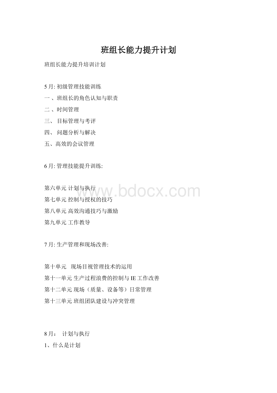 班组长能力提升计划文档格式.docx