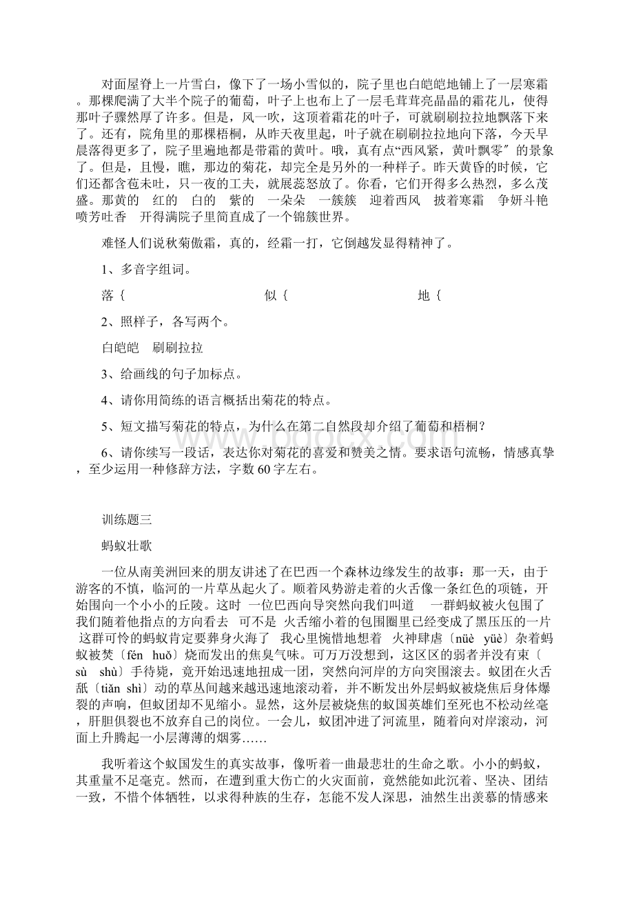 小升初现代文阅读专题练习含答案Word文档格式.docx_第2页