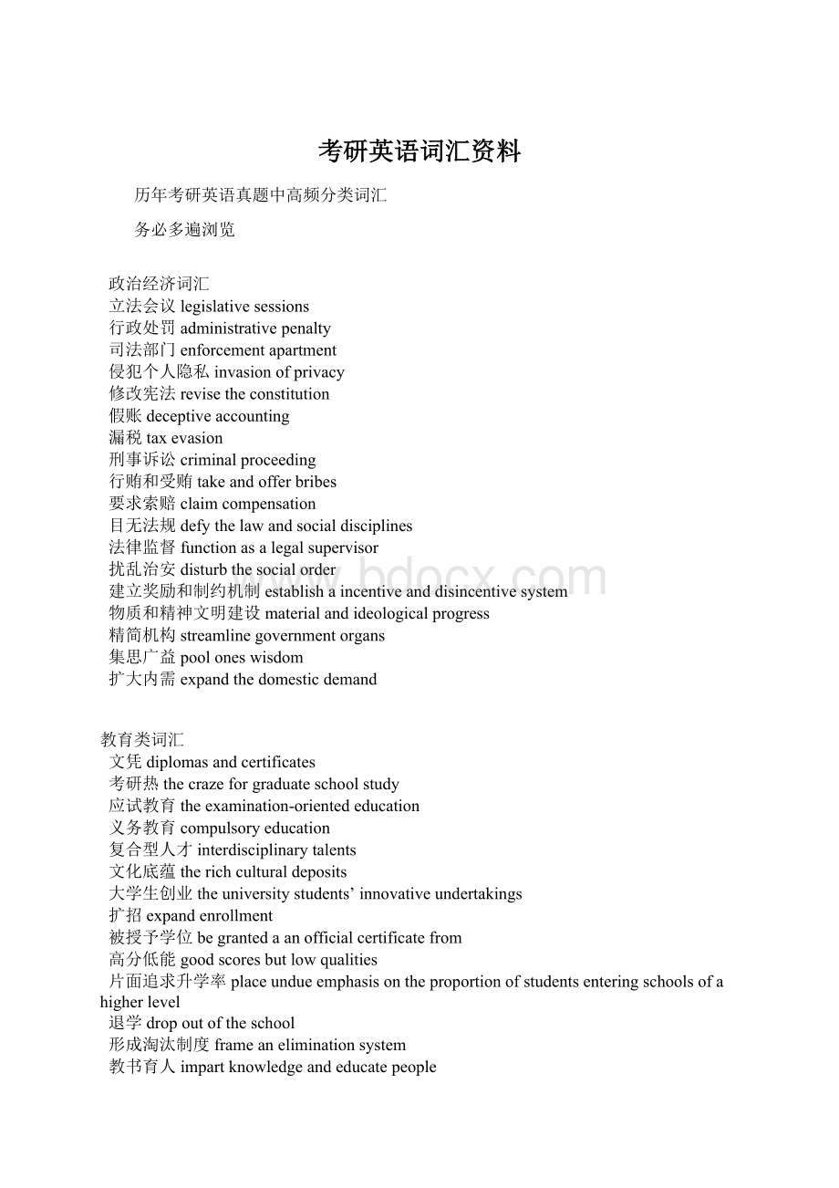 考研英语词汇资料Word文件下载.docx_第1页