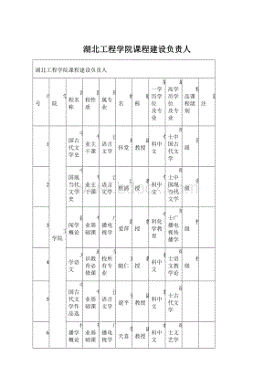 湖北工程学院课程建设负责人.docx