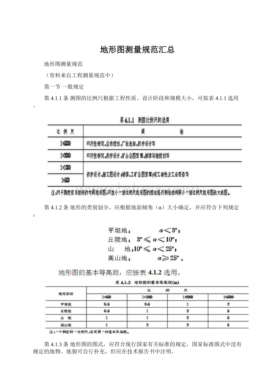 地形图测量规范汇总Word文件下载.docx