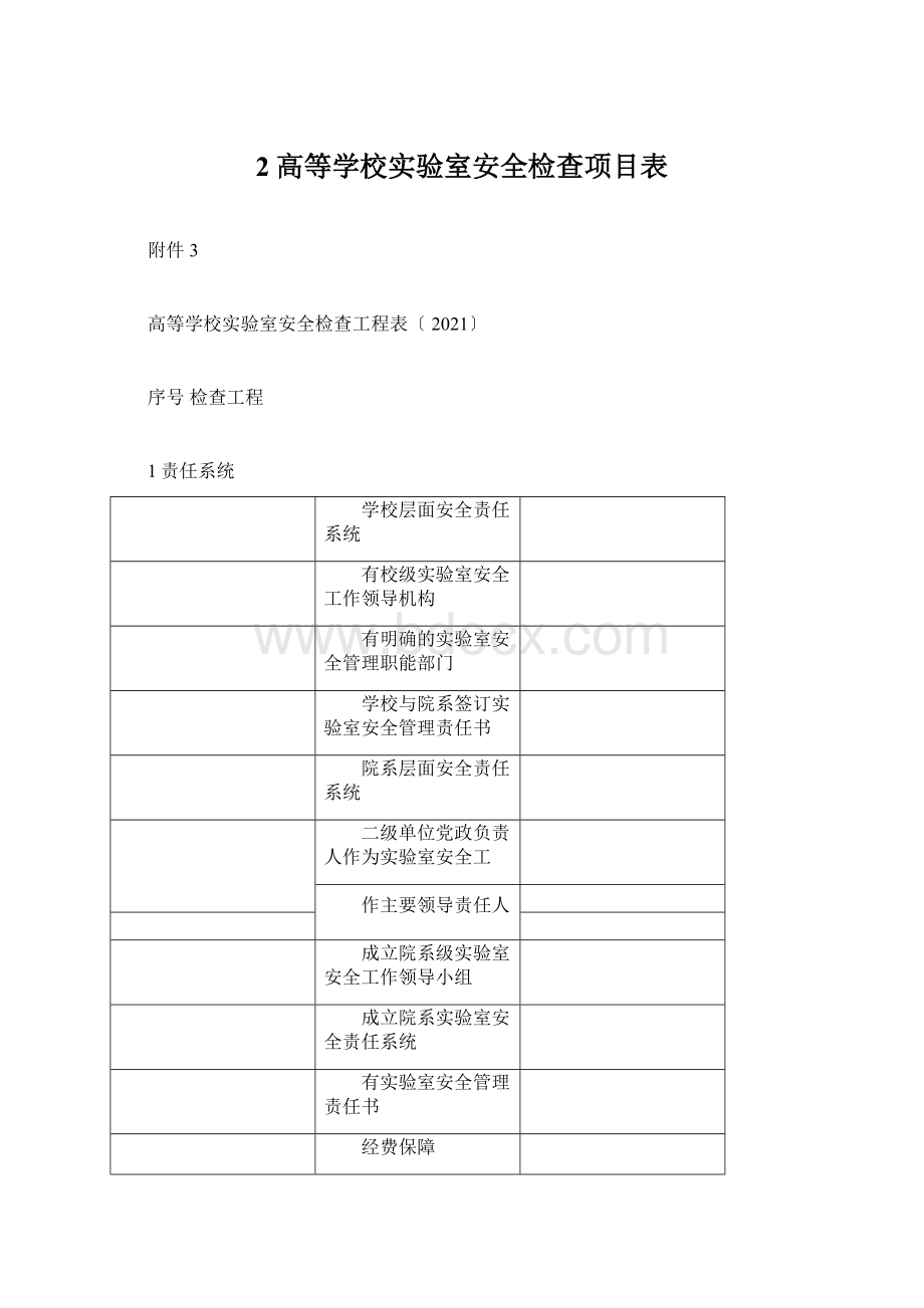 2高等学校实验室安全检查项目表.docx