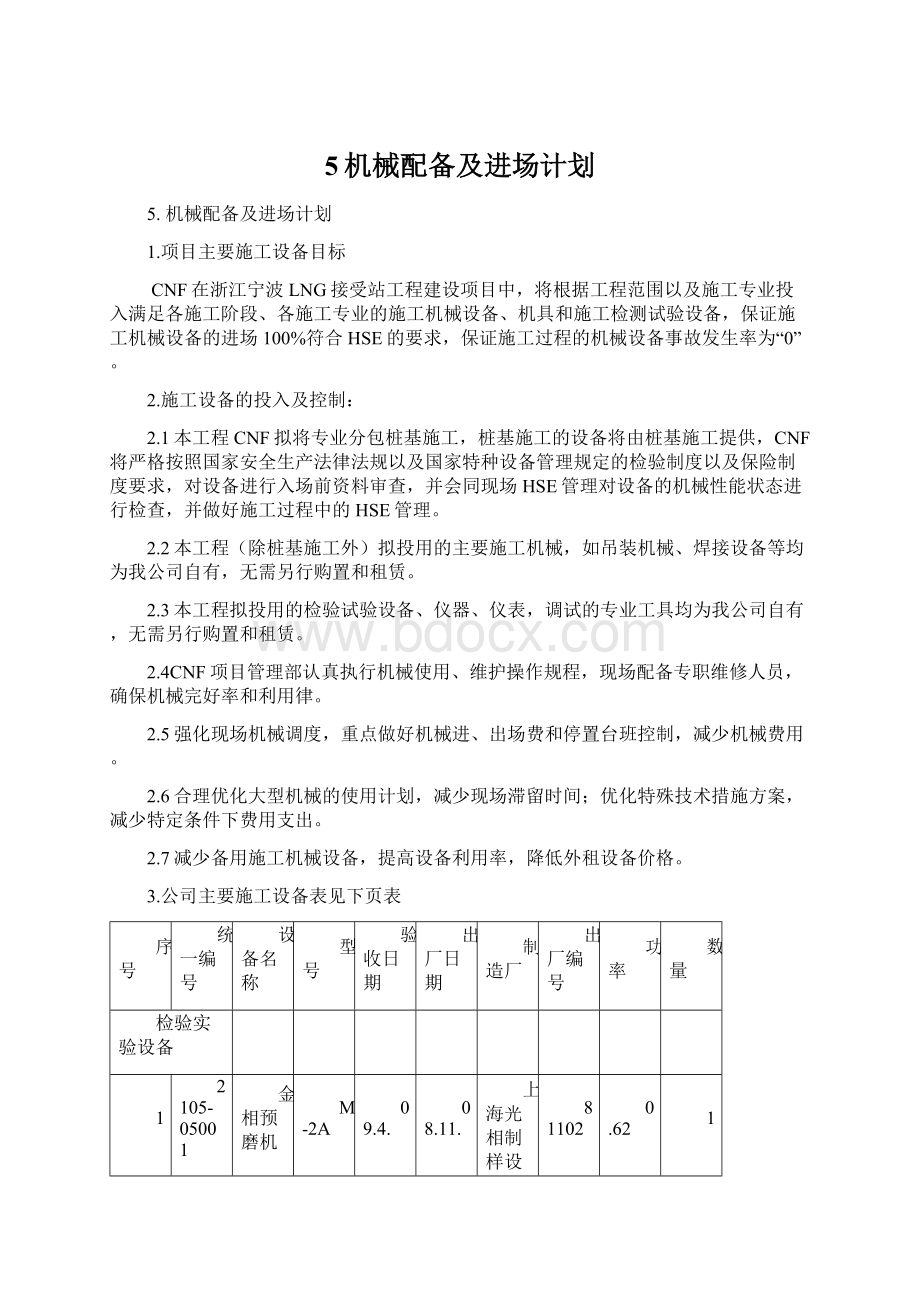 5机械配备及进场计划.docx