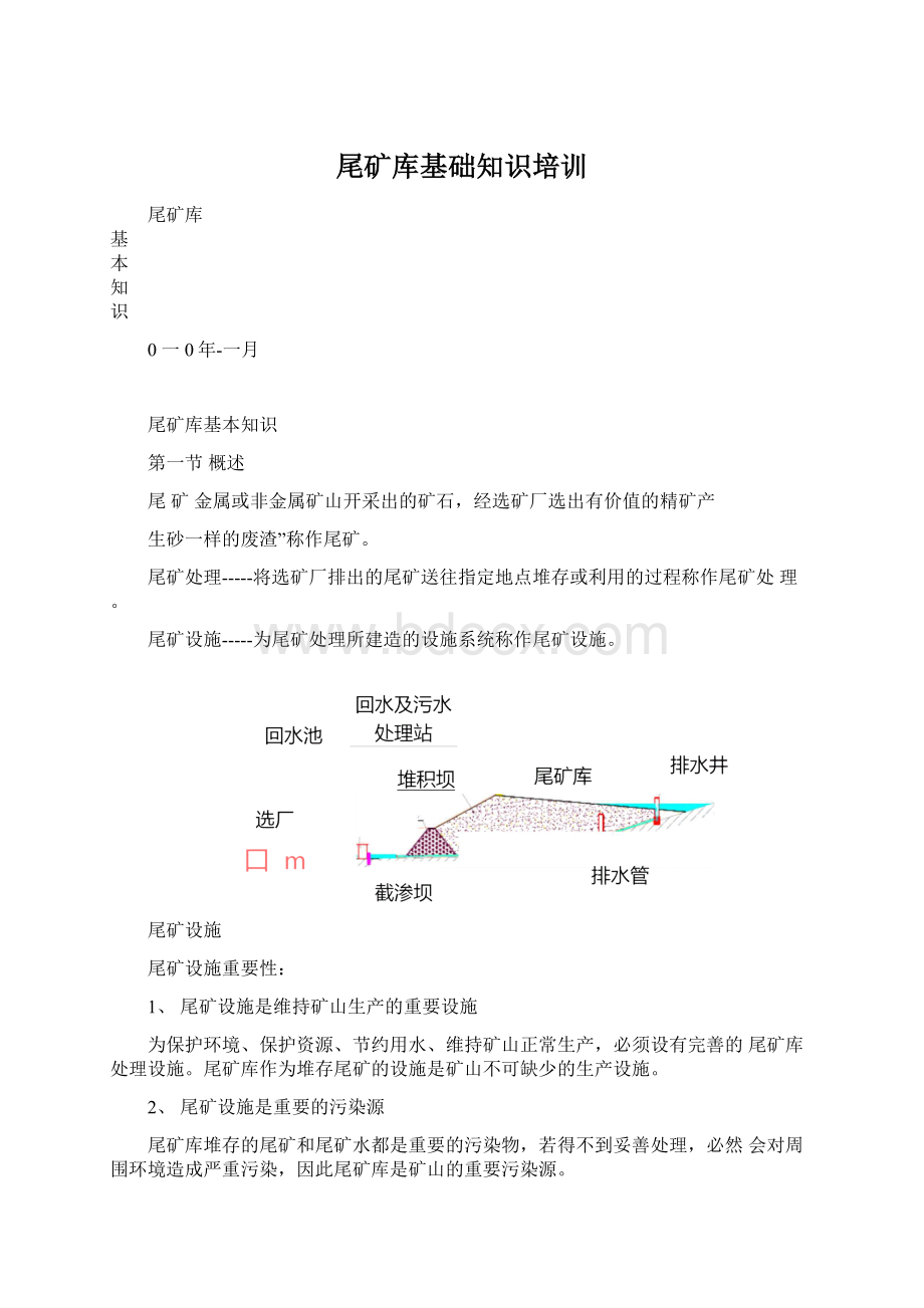 尾矿库基础知识培训.docx_第1页