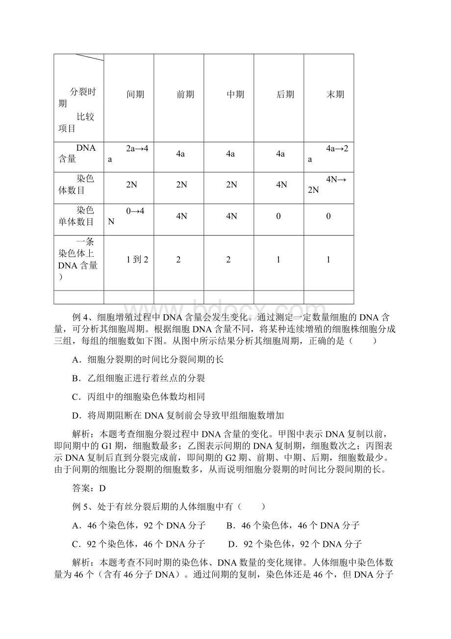 有丝分裂过程中的染色体DNA数量变化分析.docx_第3页