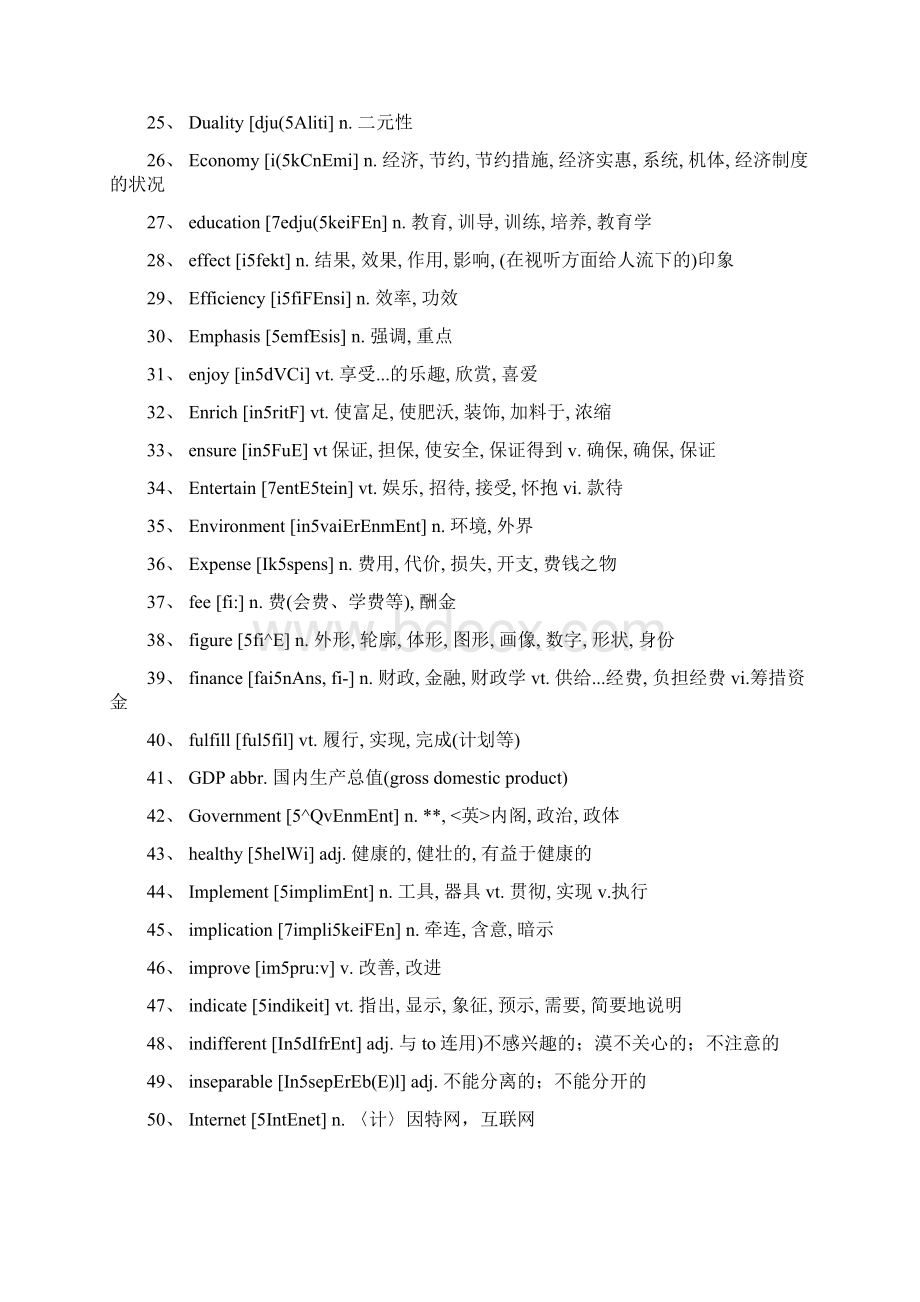 考研英语写作最常用的95个单词Word文件下载.docx_第2页