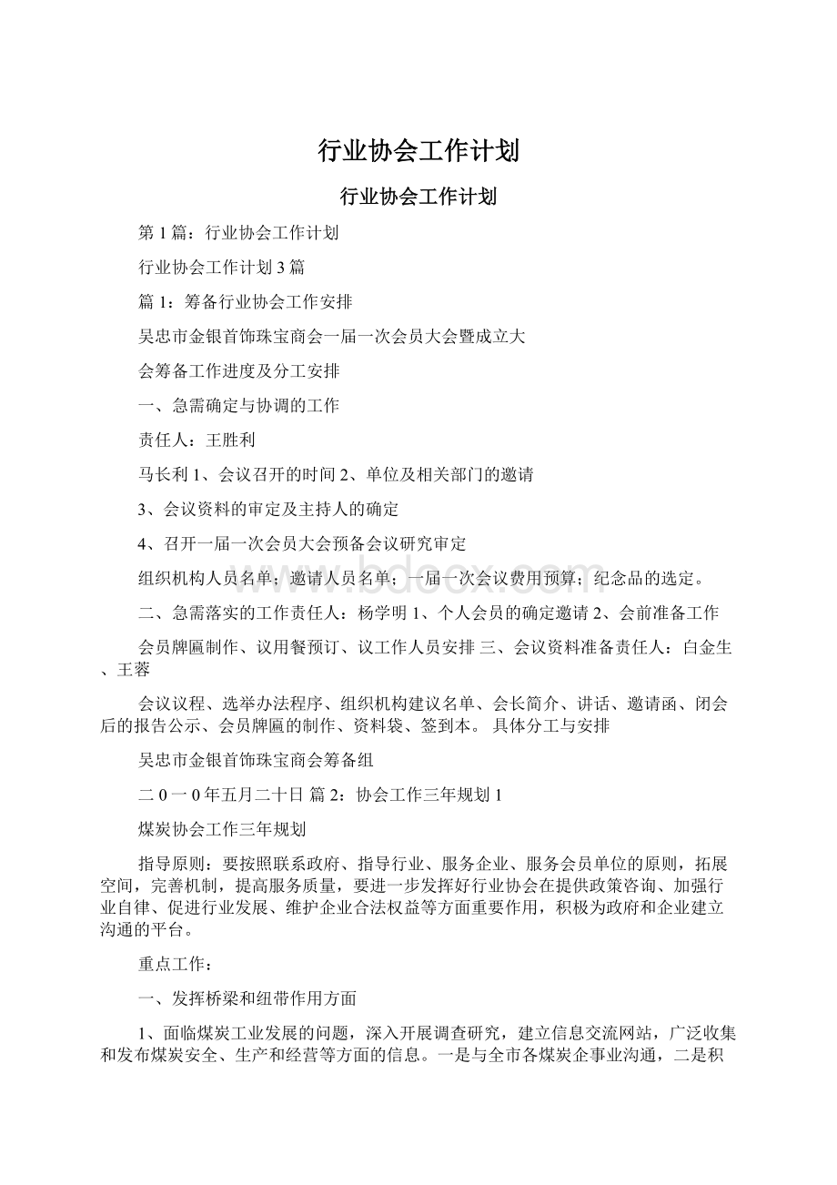 行业协会工作计划.docx