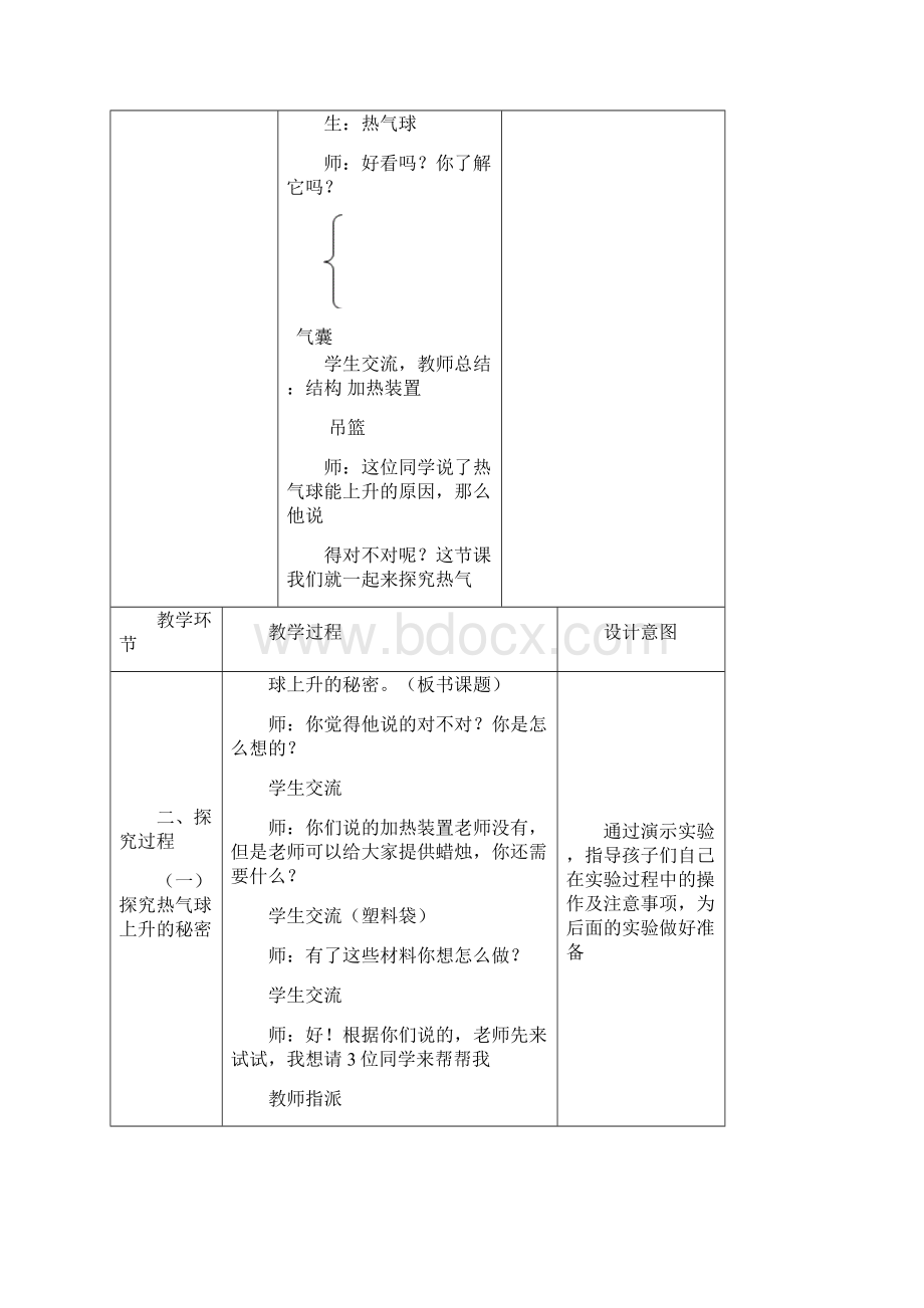 小学科学热气球上升的秘密教学设计学情分析教材分析课后反思.docx_第2页