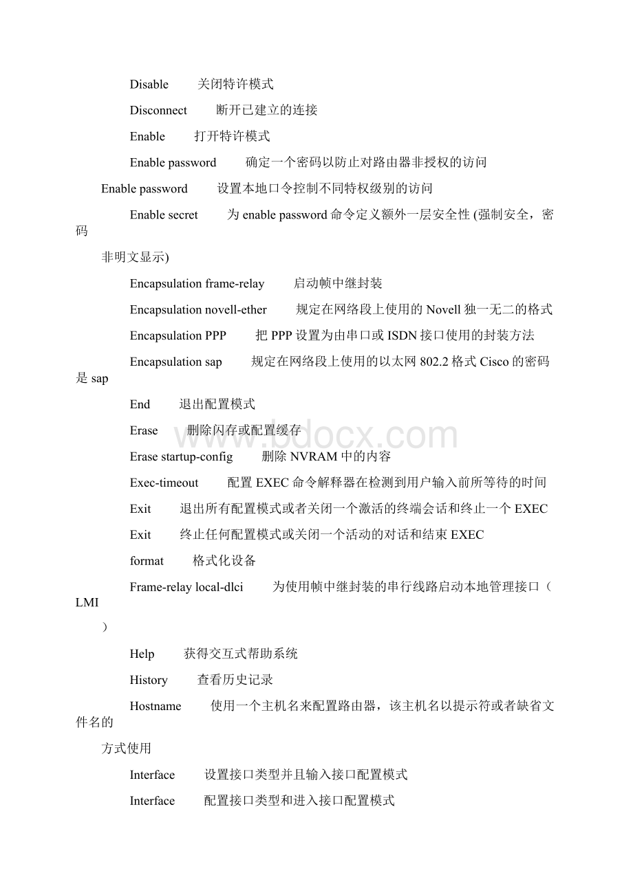 思科路由器常用配置命令大全.docx_第3页