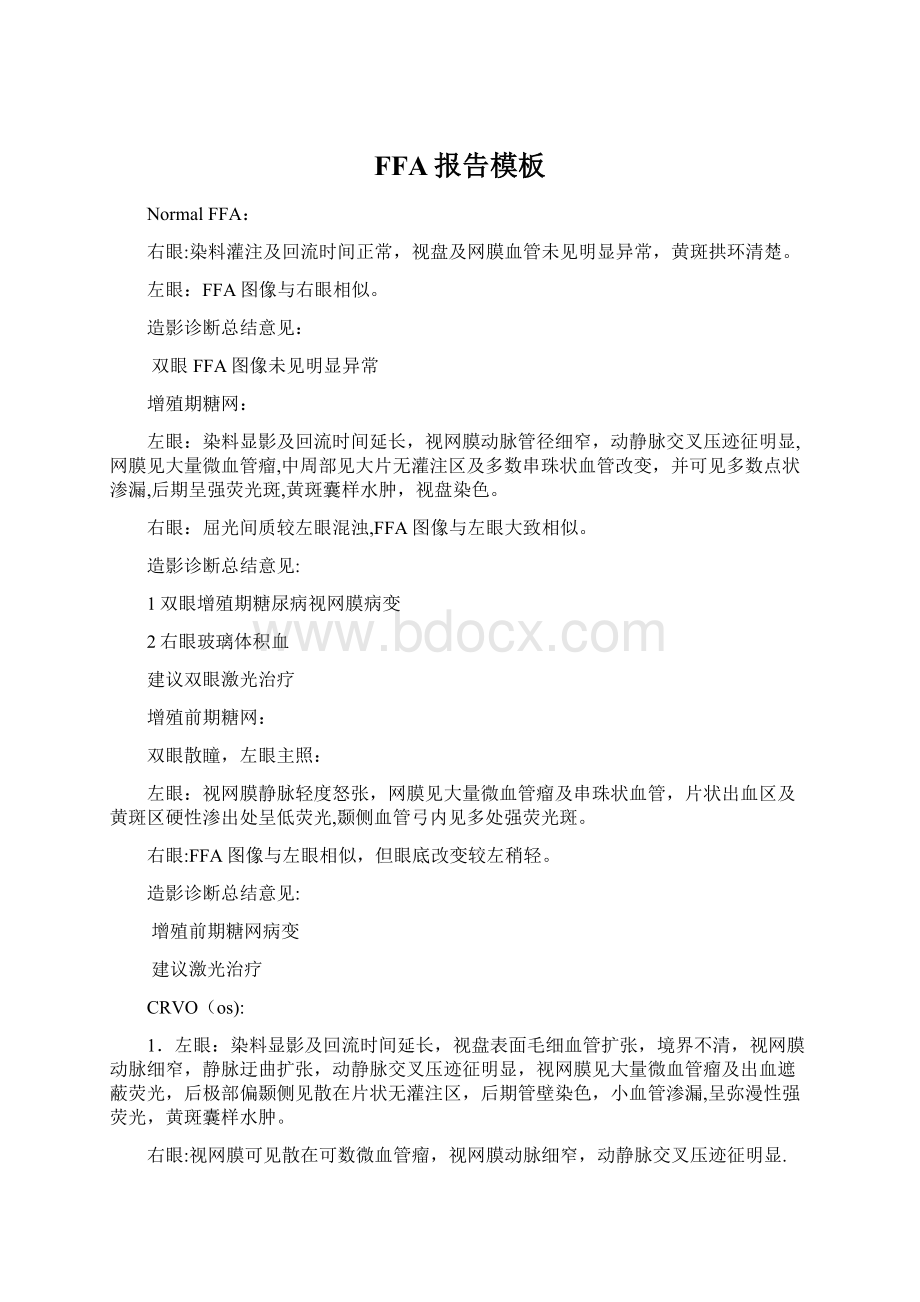 FFA报告模板Word下载.docx