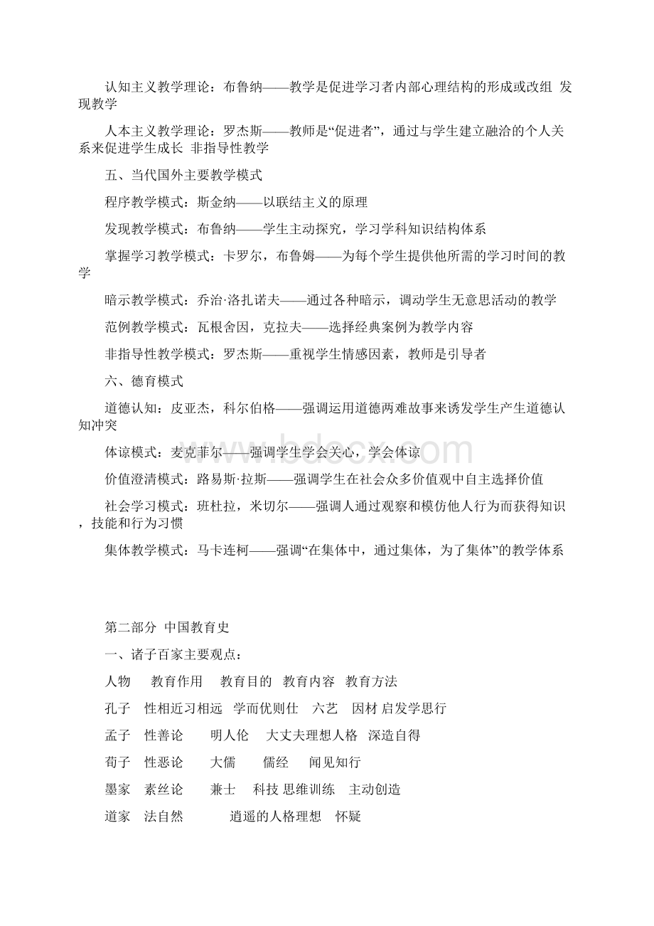 教育学主要人物及特点一览表.docx_第2页