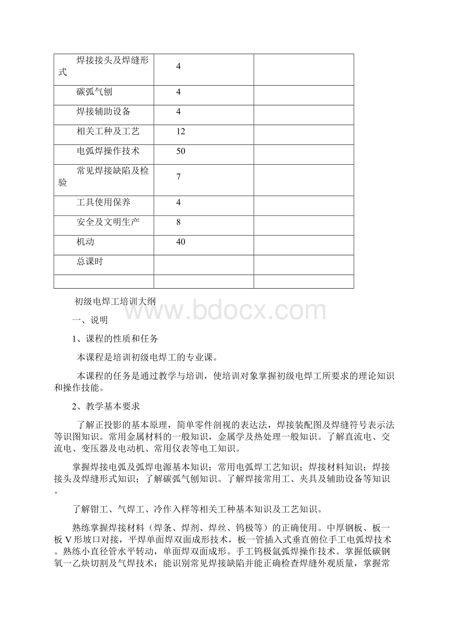 电焊工培训计划实施与培训大纲Word下载.docx_第3页