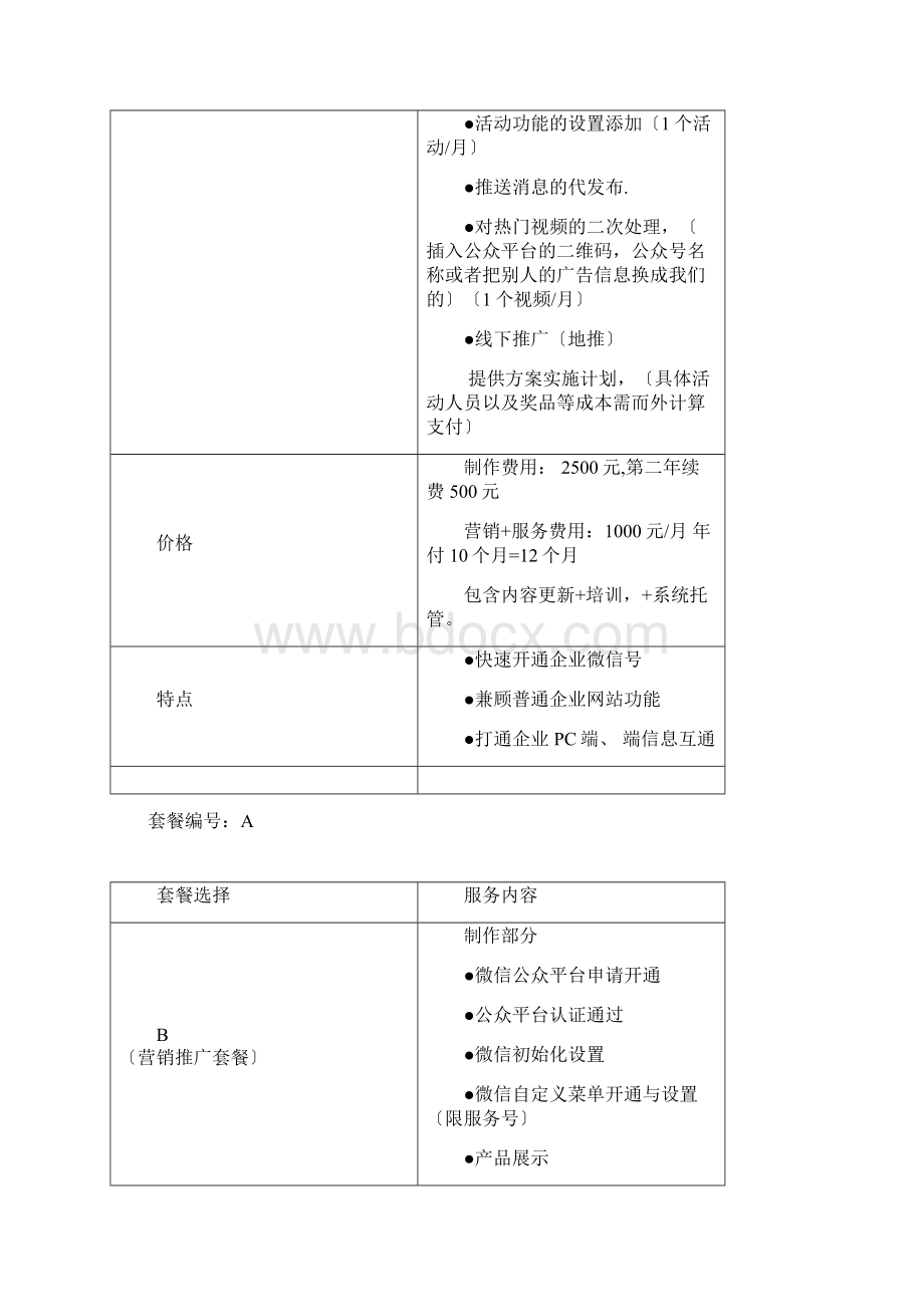 微信套餐业务报价单Word格式.docx_第3页