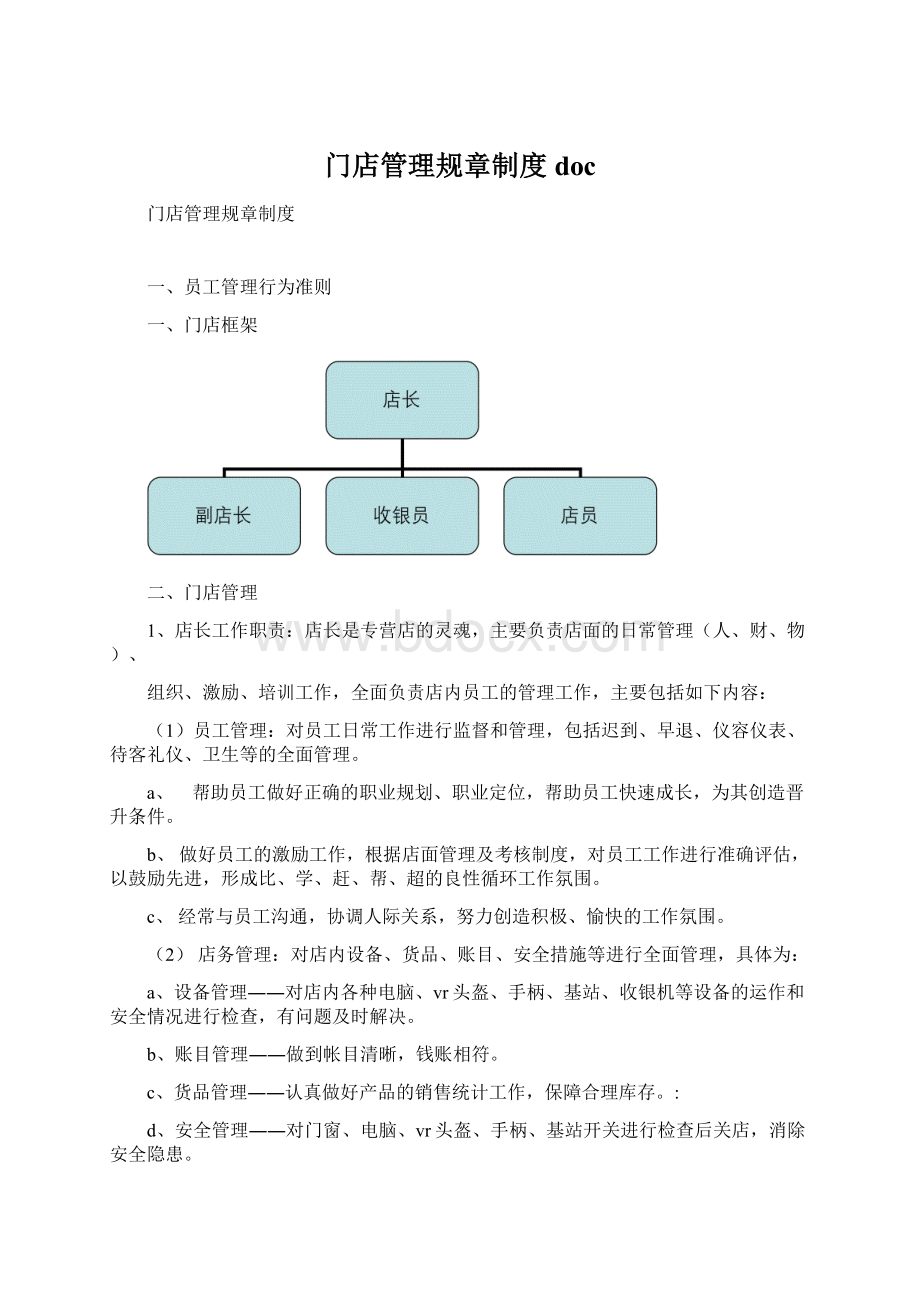 门店管理规章制度docWord下载.docx_第1页