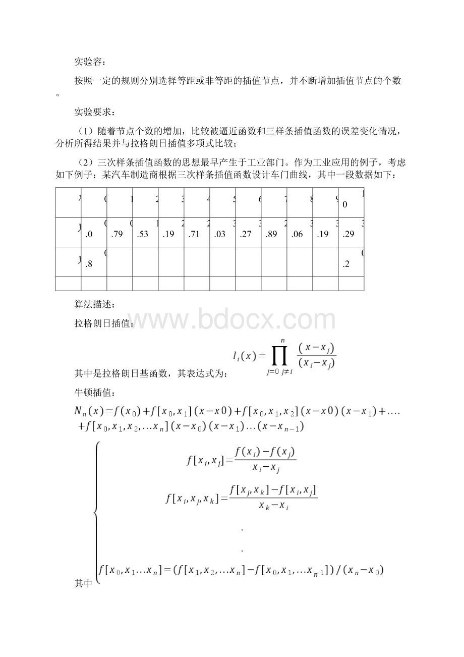 数值分析作业三次样条插值.docx_第2页