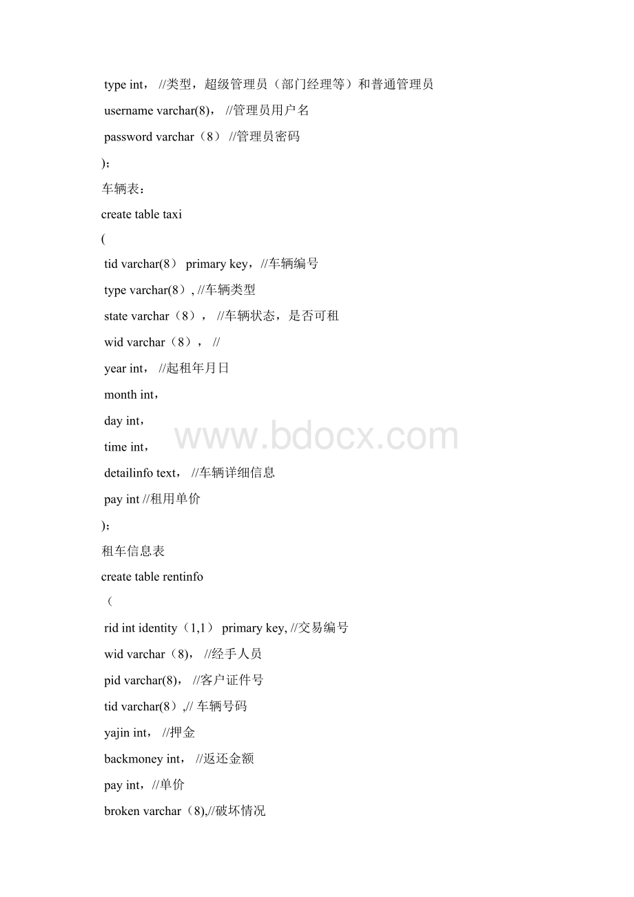 数据库课程设计报告汽车租赁管理系统.docx_第3页