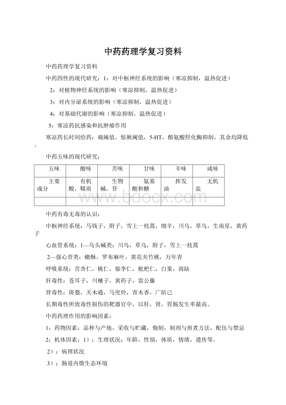 中药药理学复习资料.docx_第1页