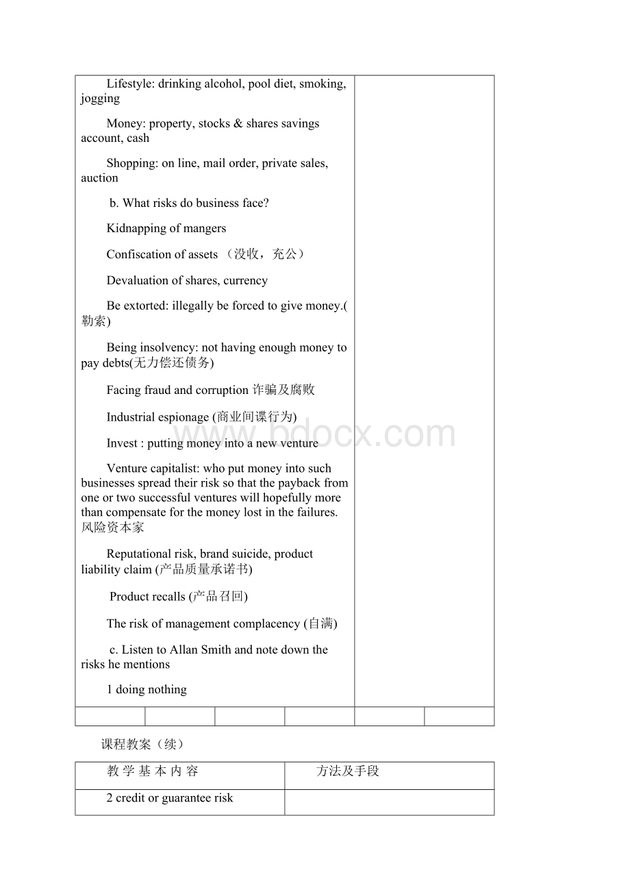 体验商务综合英语4 Unit 6 Risk文档格式.docx_第3页