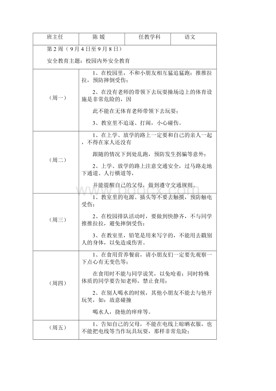 秋1530安全教育记录Word格式.docx_第2页