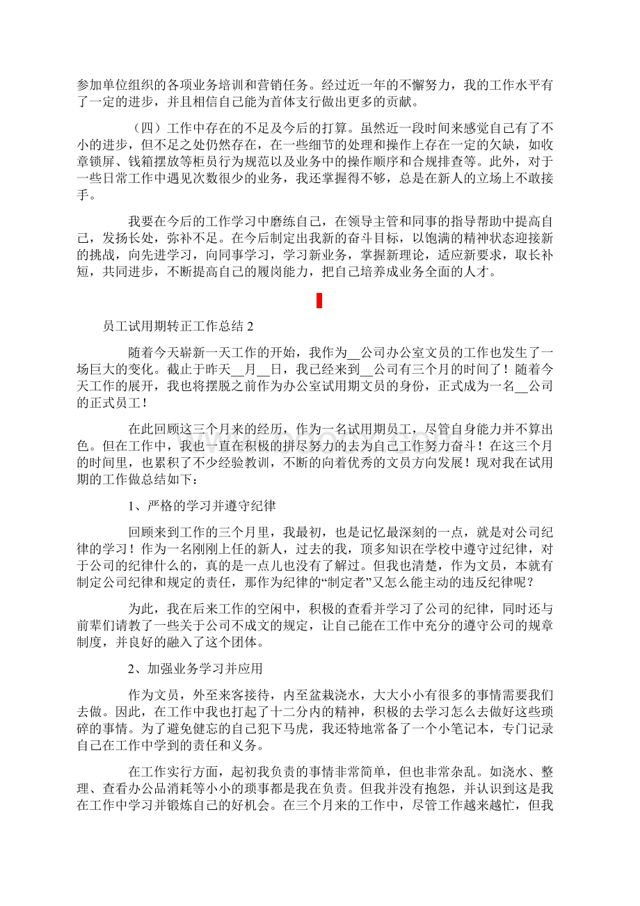 员工试用期转正工作总结精选15篇.docx_第2页