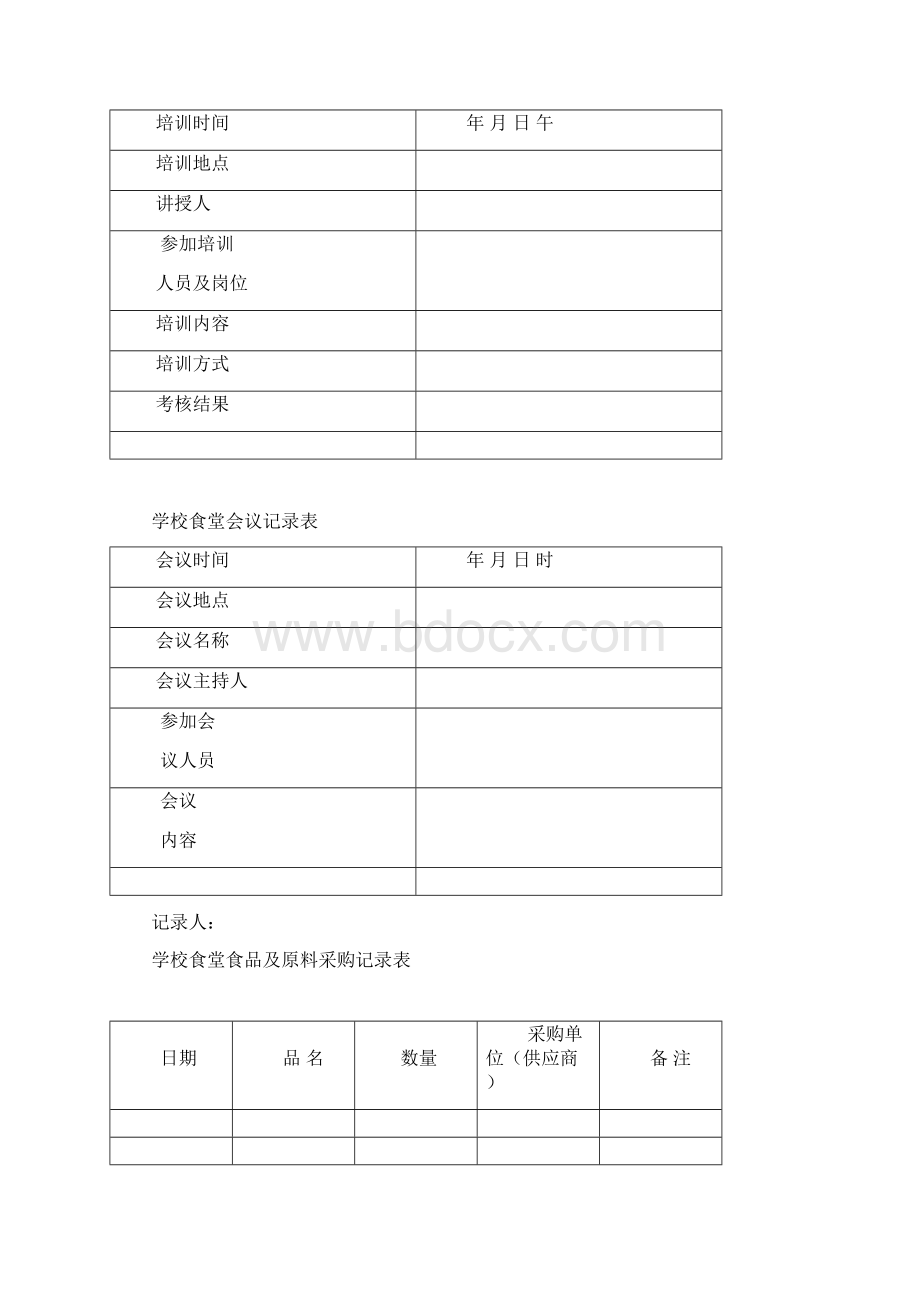 学校食堂从业人员晨检文本记录表.docx_第2页