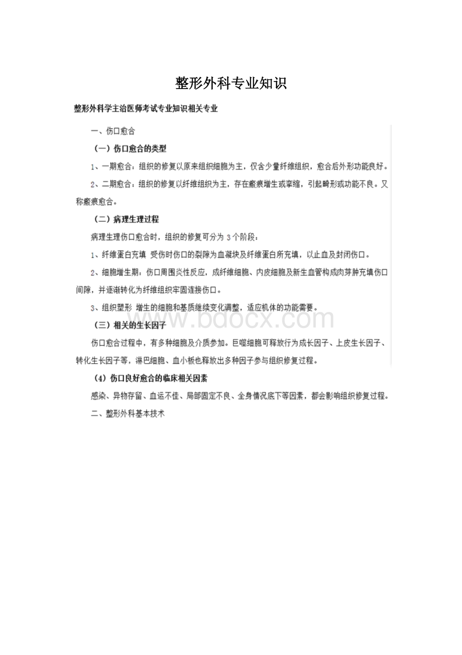 整形外科专业知识Word格式.docx