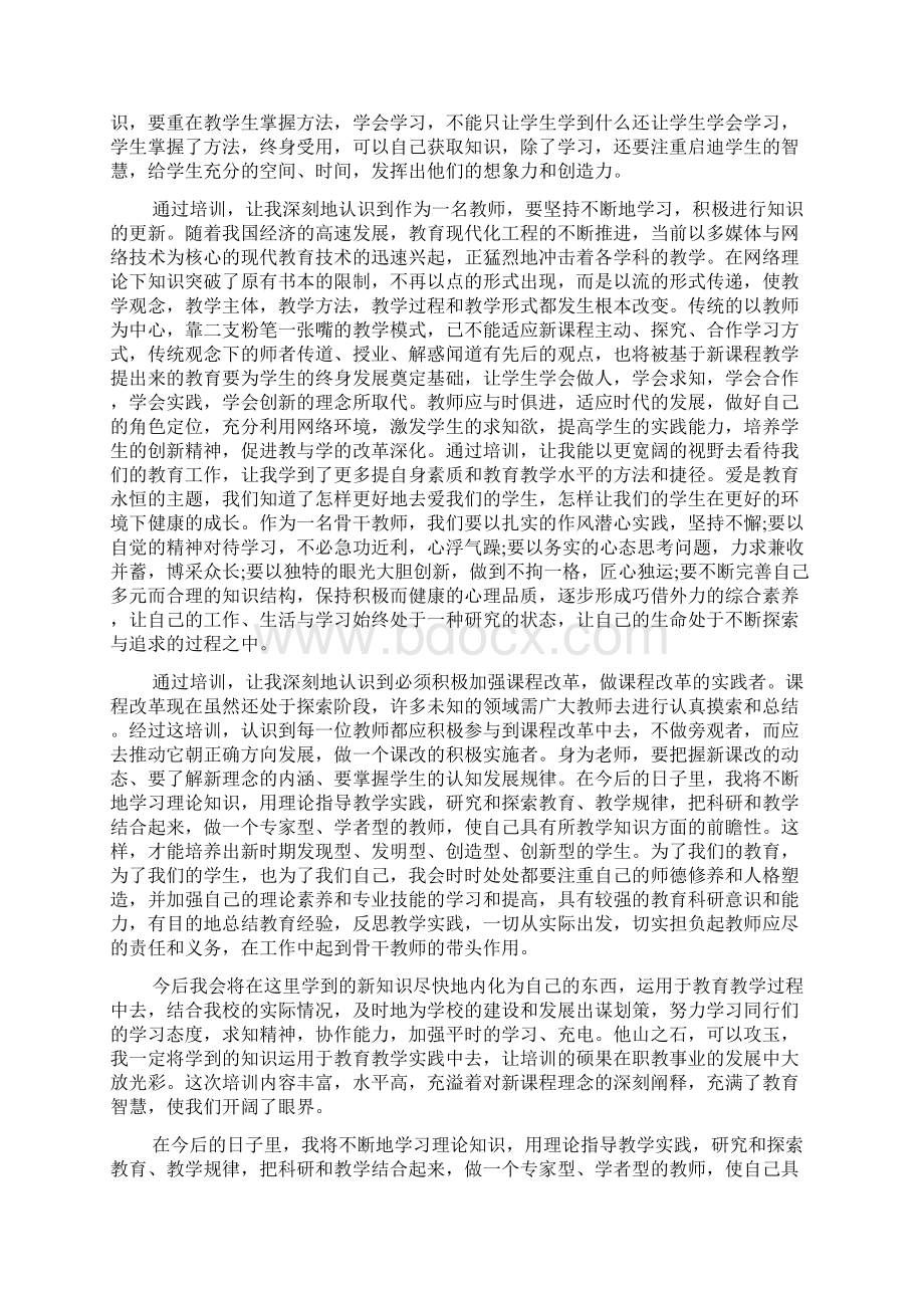 初中骨干班主任培训总结4篇Word文档下载推荐.docx_第2页