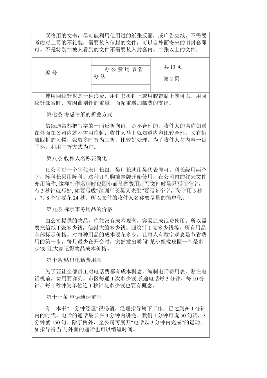 办公费用节省管理办法.docx_第2页