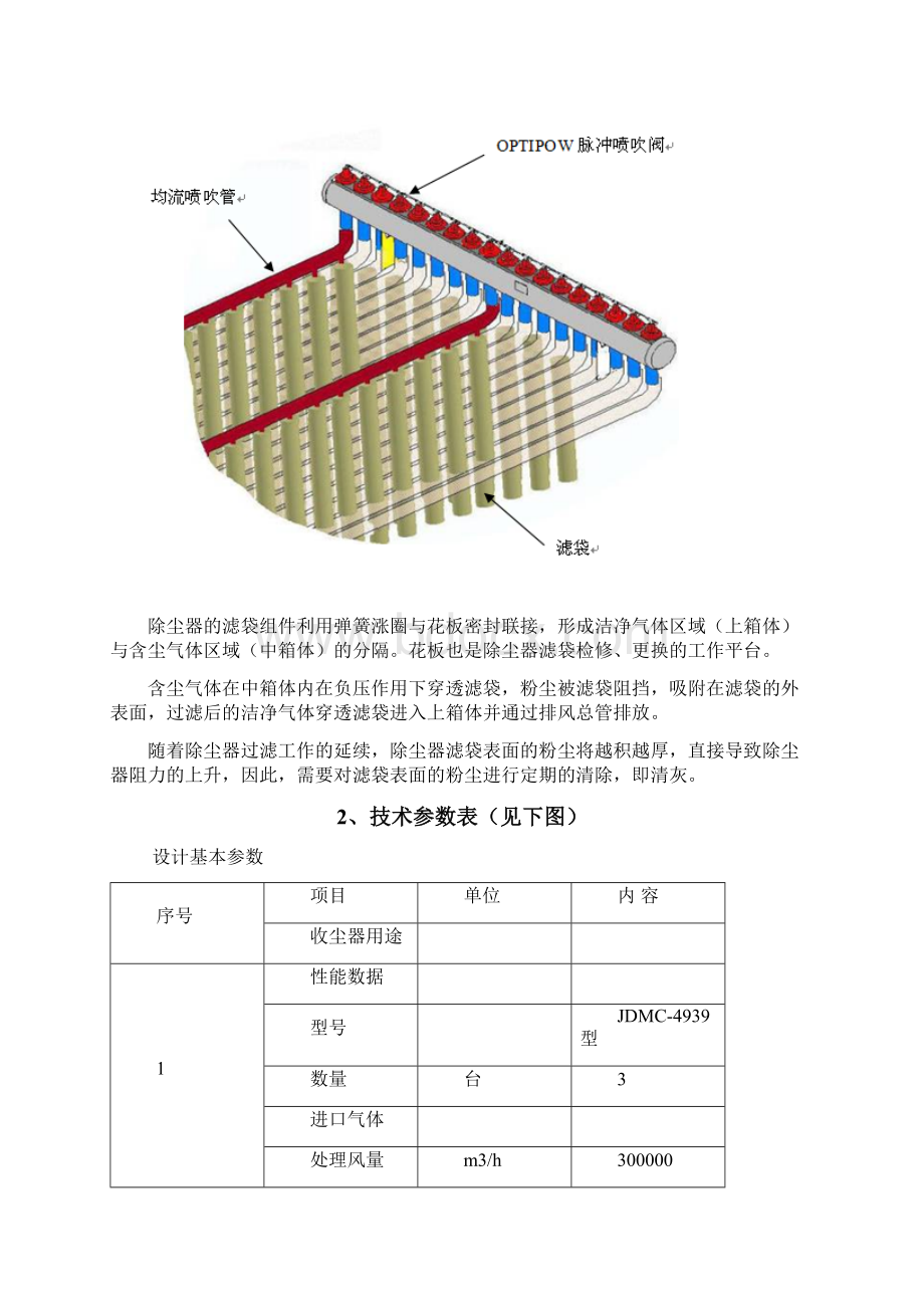 130t布袋除尘器技术方案Word格式文档下载.docx_第3页