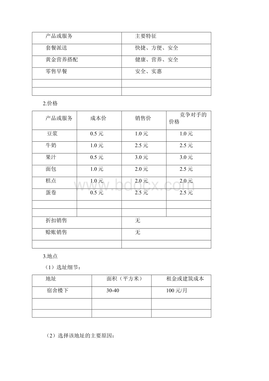 绿色食品早餐店项目创业计划书.docx_第3页