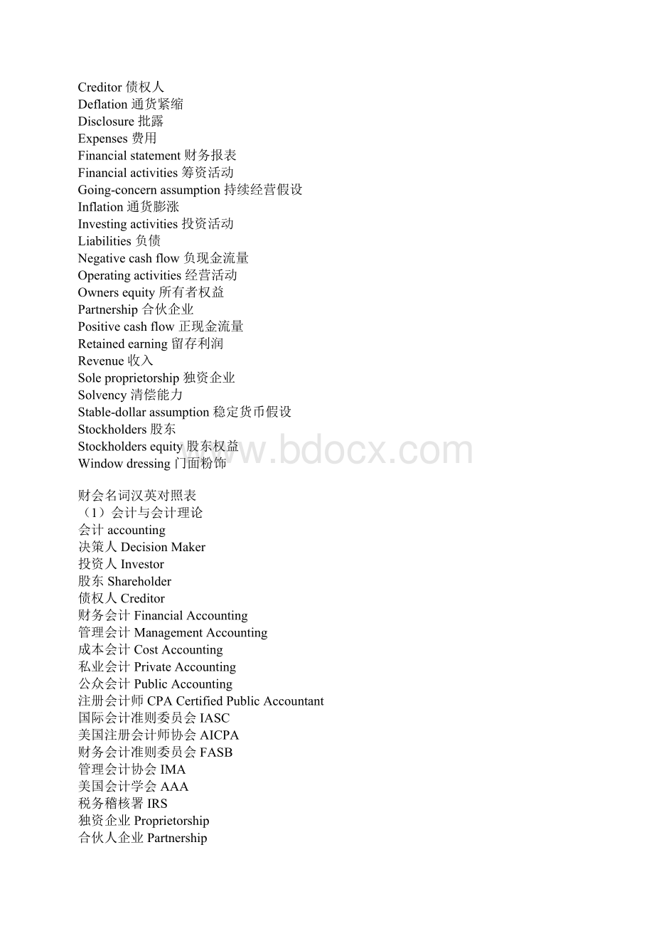 国际会计科目对照表中英Word文档格式.docx_第2页