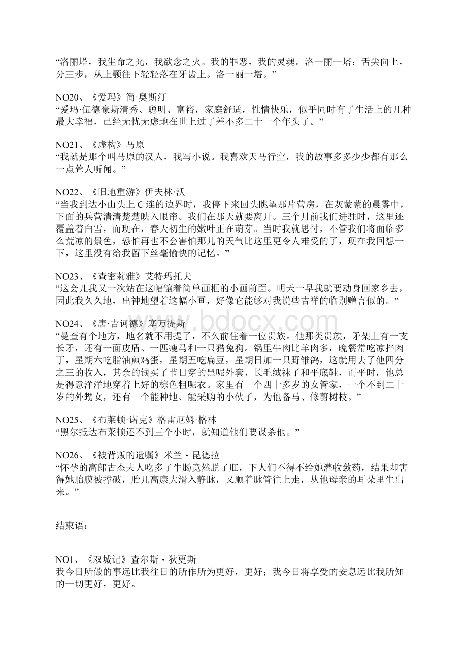 摘抄名著开头和结尾Word格式文档下载.docx_第3页