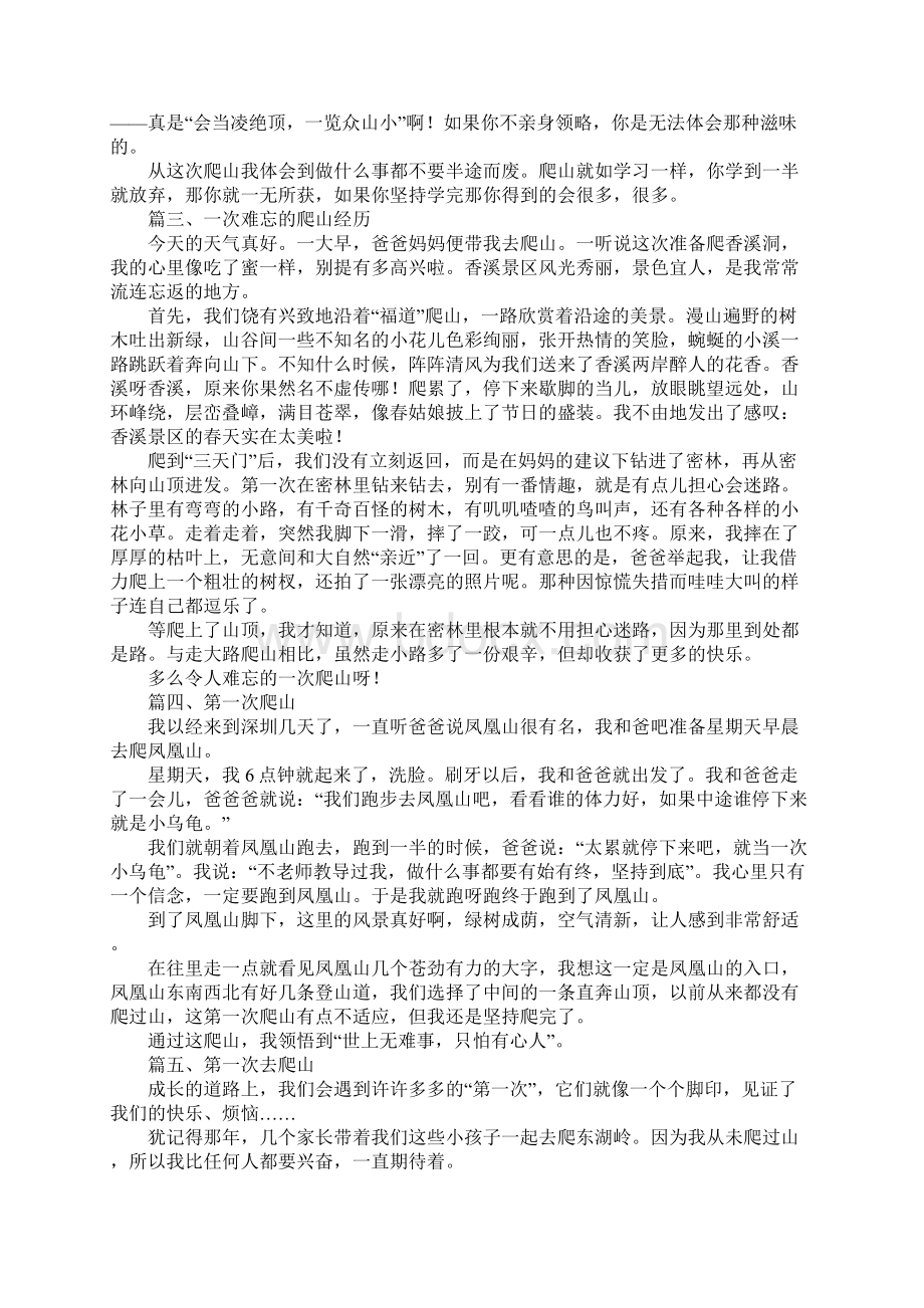 关于爬山的叙事作文Word文档格式.docx_第2页