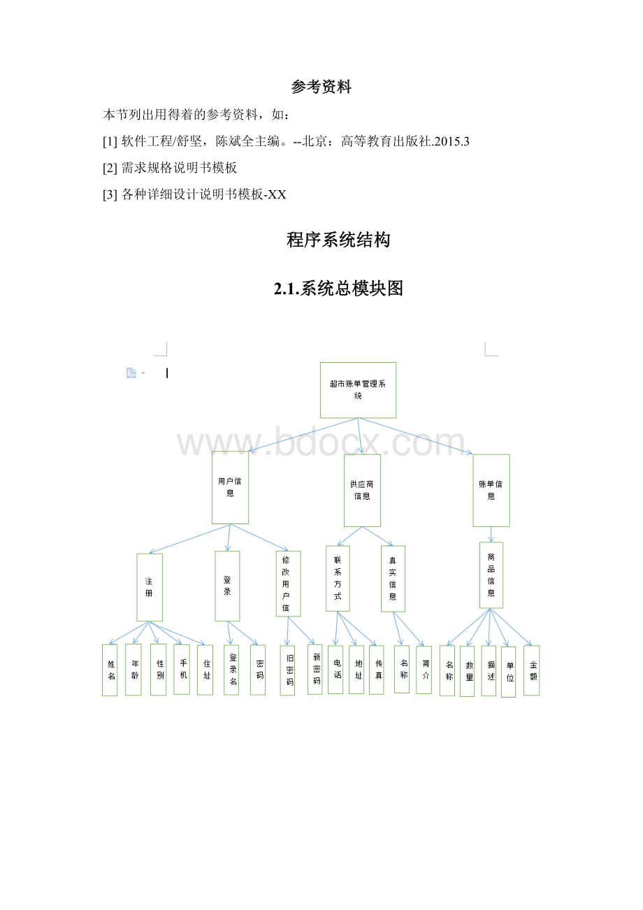 详细计说明书超市订单管理系统.docx_第3页