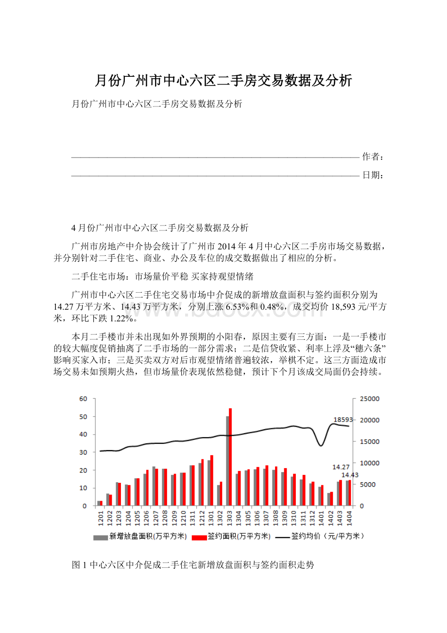 月份广州市中心六区二手房交易数据及分析.docx_第1页