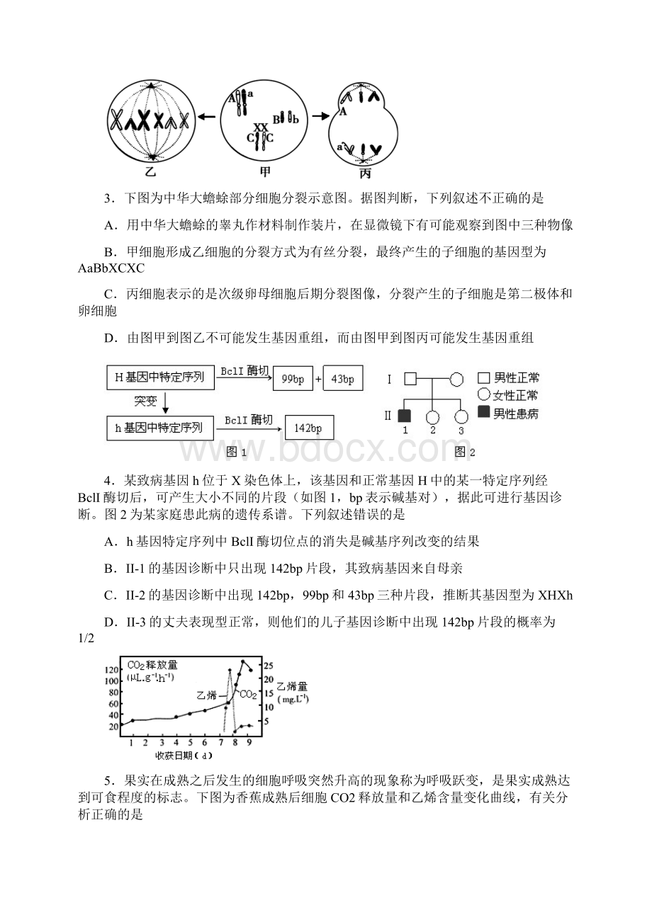 届湖南省五市十校高三下学期模拟考试 理科综合试题及答案.docx_第2页