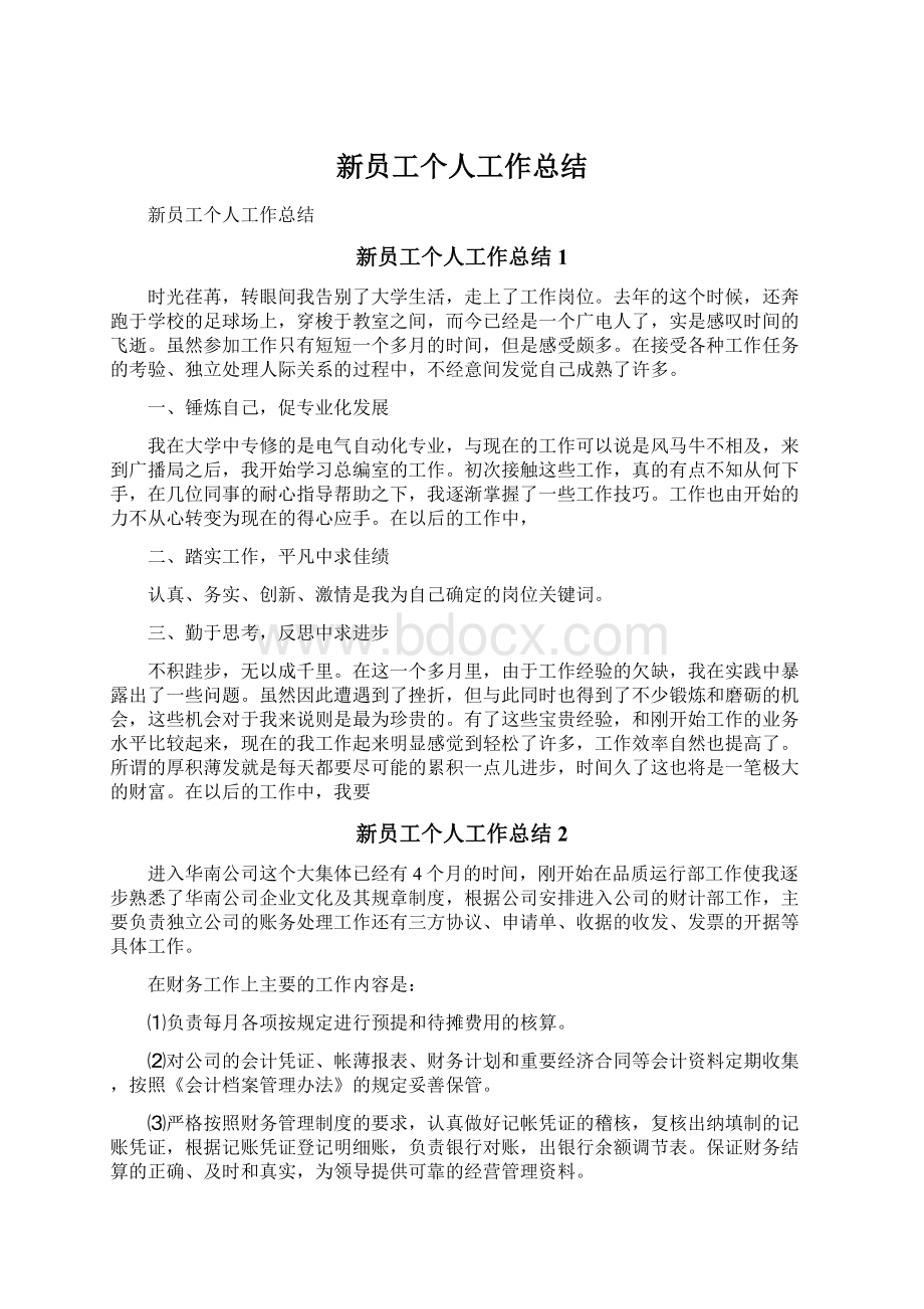 新员工个人工作总结.docx_第1页