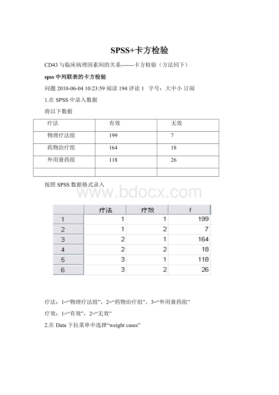 SPSS+卡方检验.docx