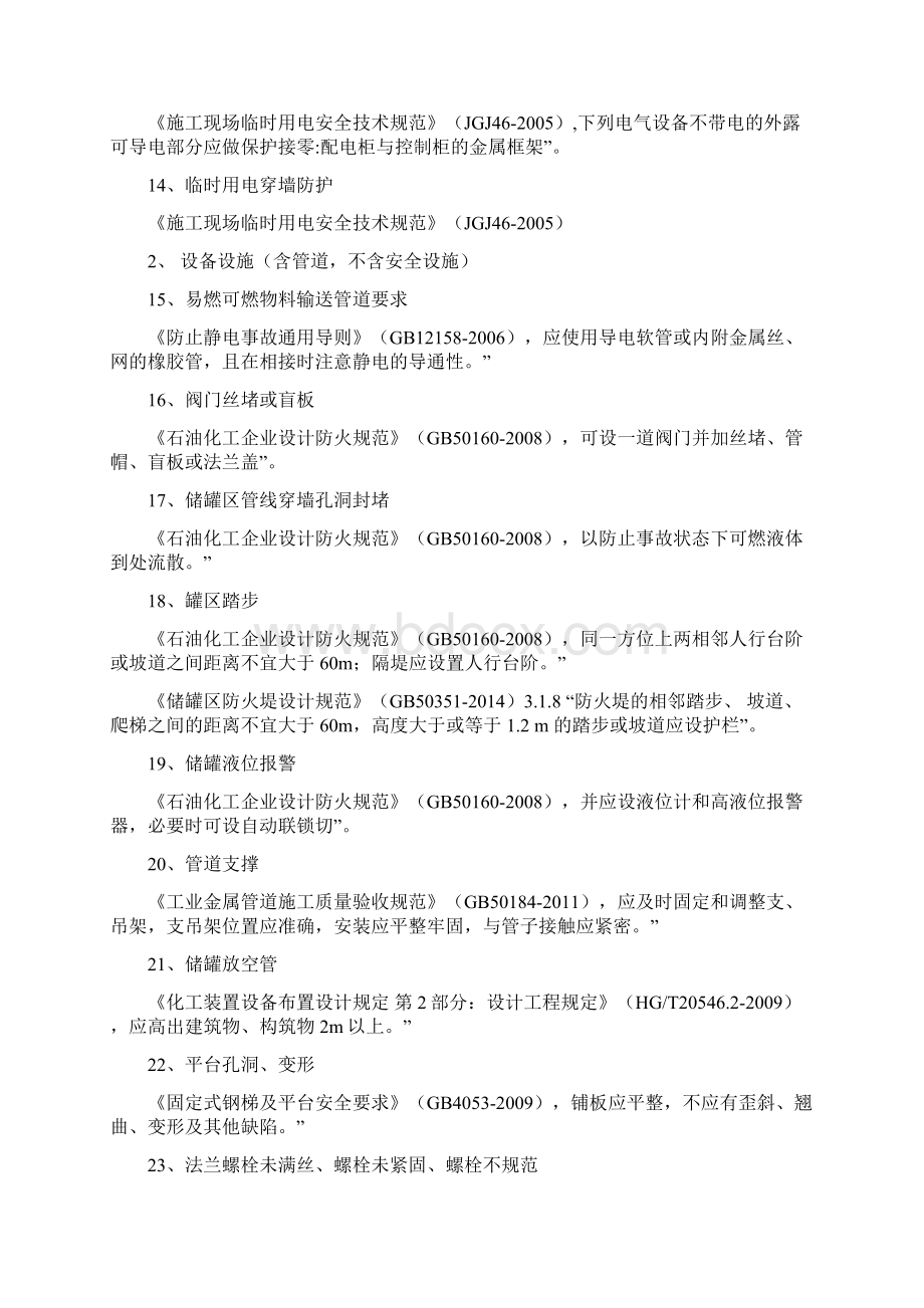 化工危化企业常见安全隐患及法律法规依据8.docx_第3页