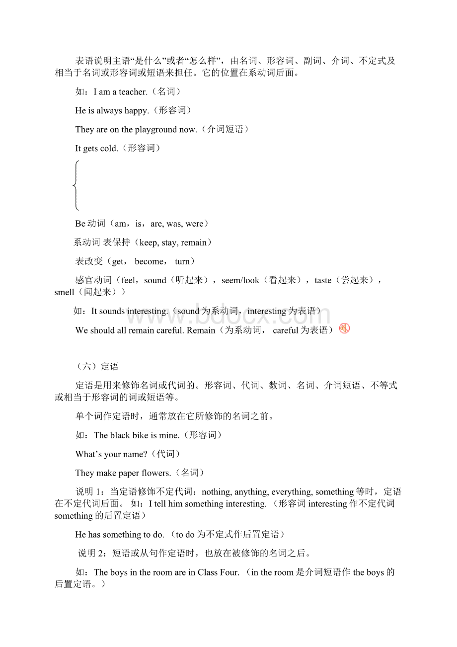 初二初中英语句子成分讲解练习及答案Word文档格式.docx_第3页