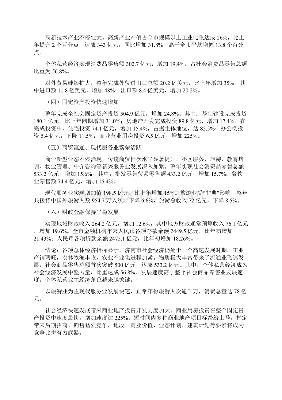 济南商业项目市场调研报告样本.docx_第3页