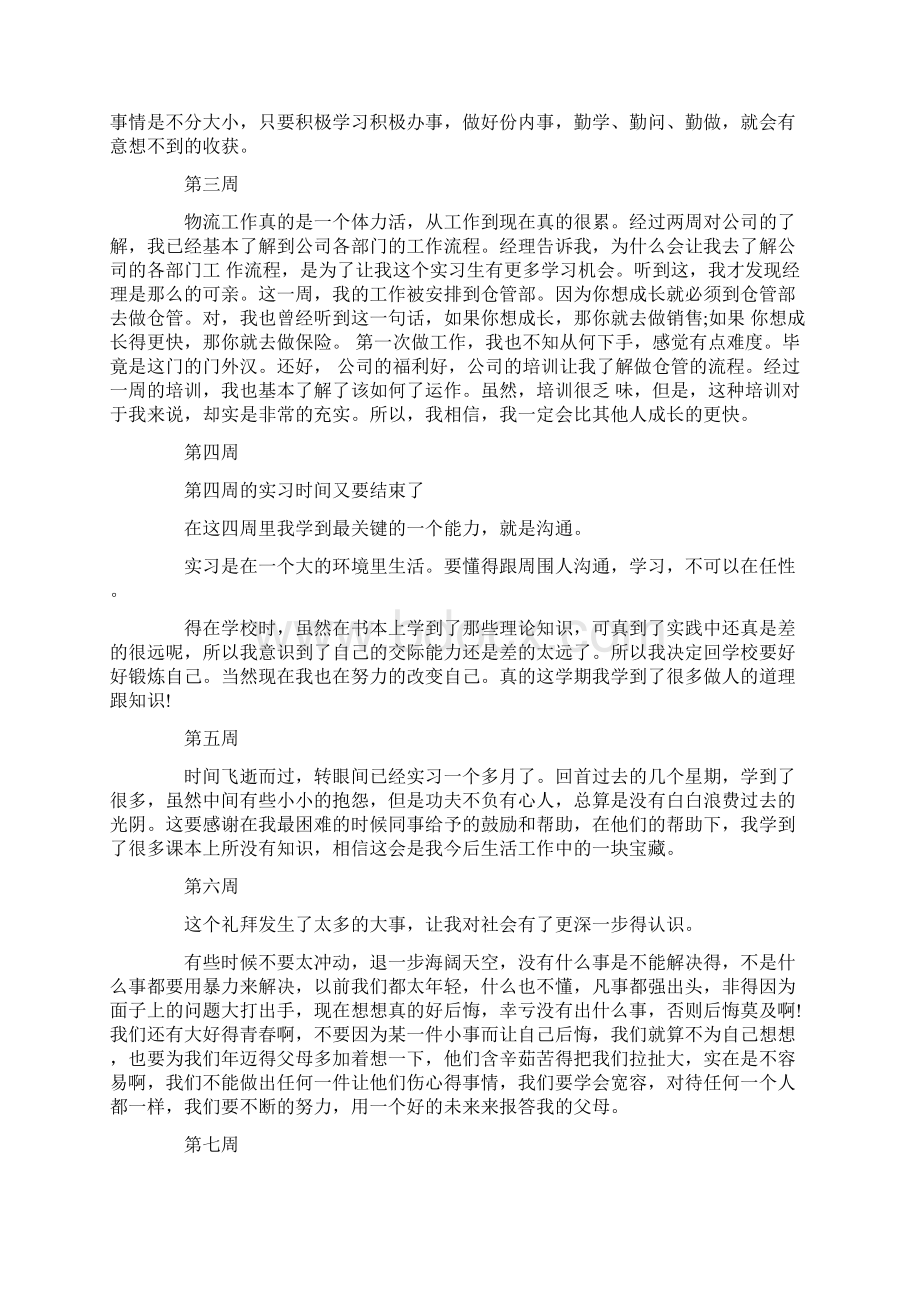 关于实习周记合集5篇文档格式.docx_第2页