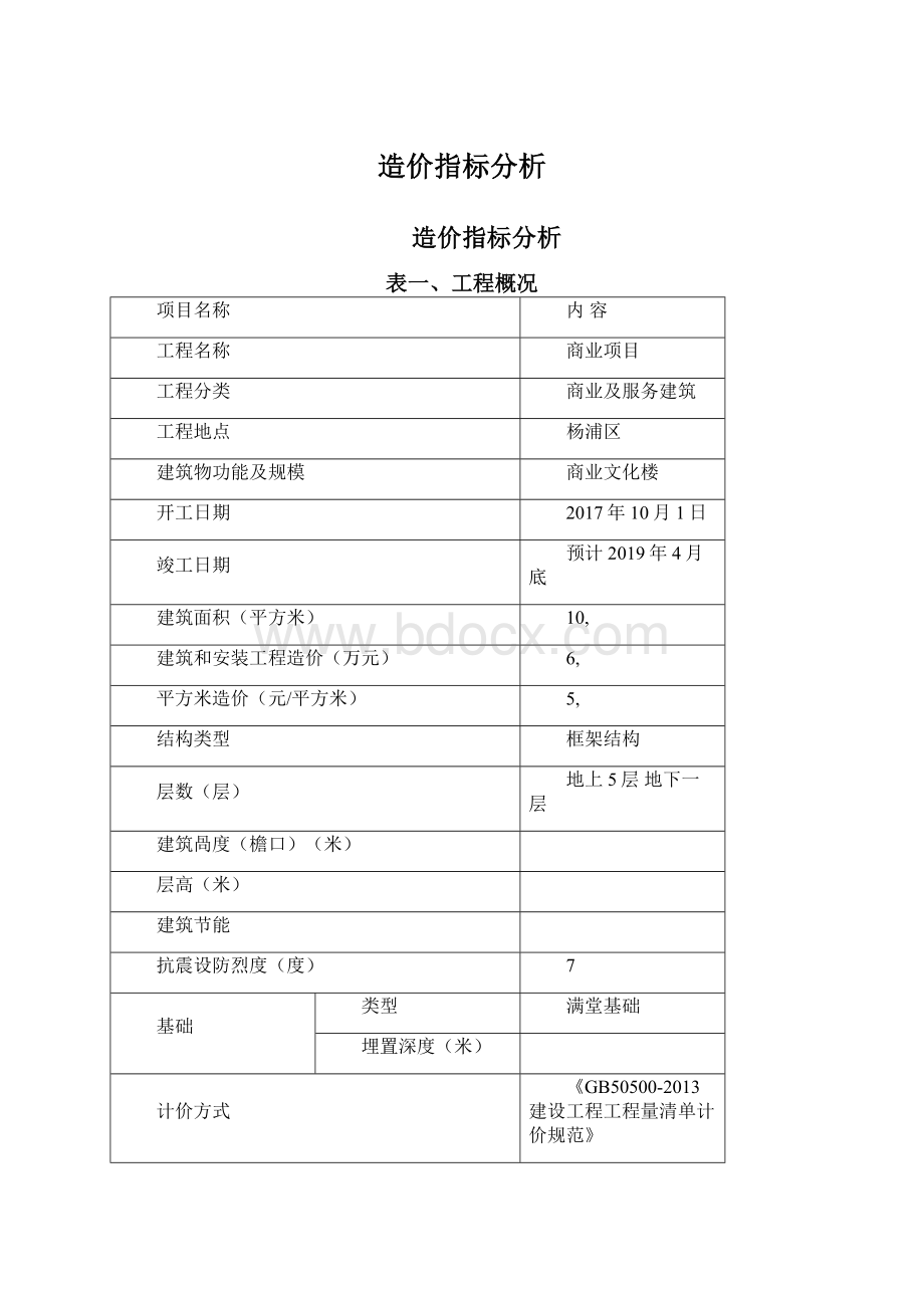 造价指标分析.docx_第1页