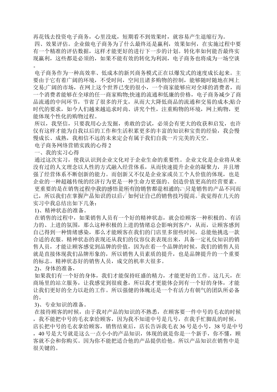 电子商务网络营销实践的心得5篇.docx_第3页