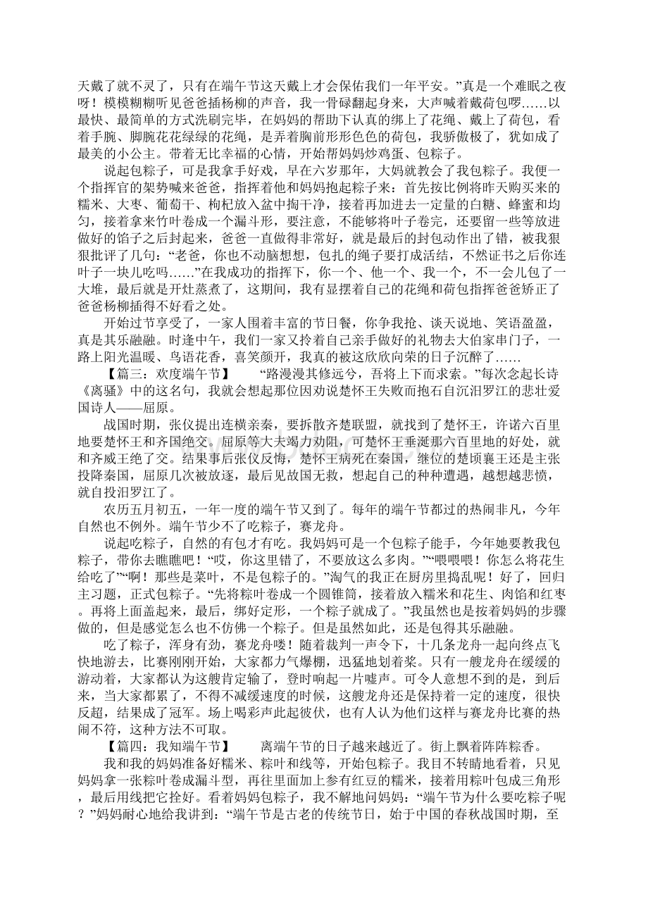 过端午节的感受精选作文Word文档下载推荐.docx_第2页