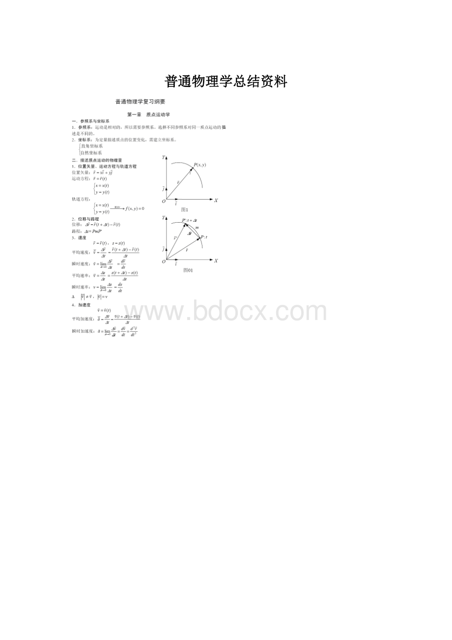 普通物理学总结资料.docx_第1页