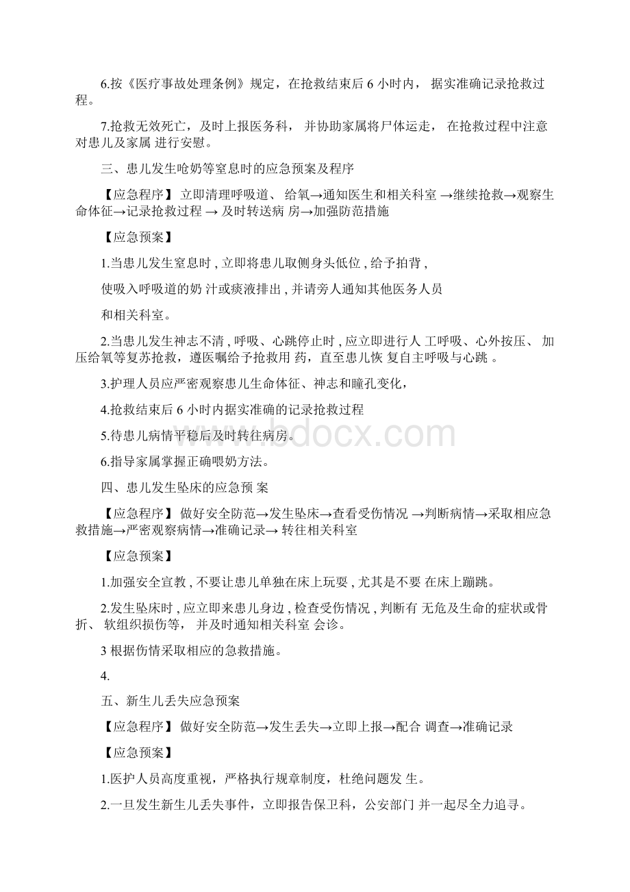 儿童保健门诊突发事件应急预案订稿Word文件下载.docx_第3页