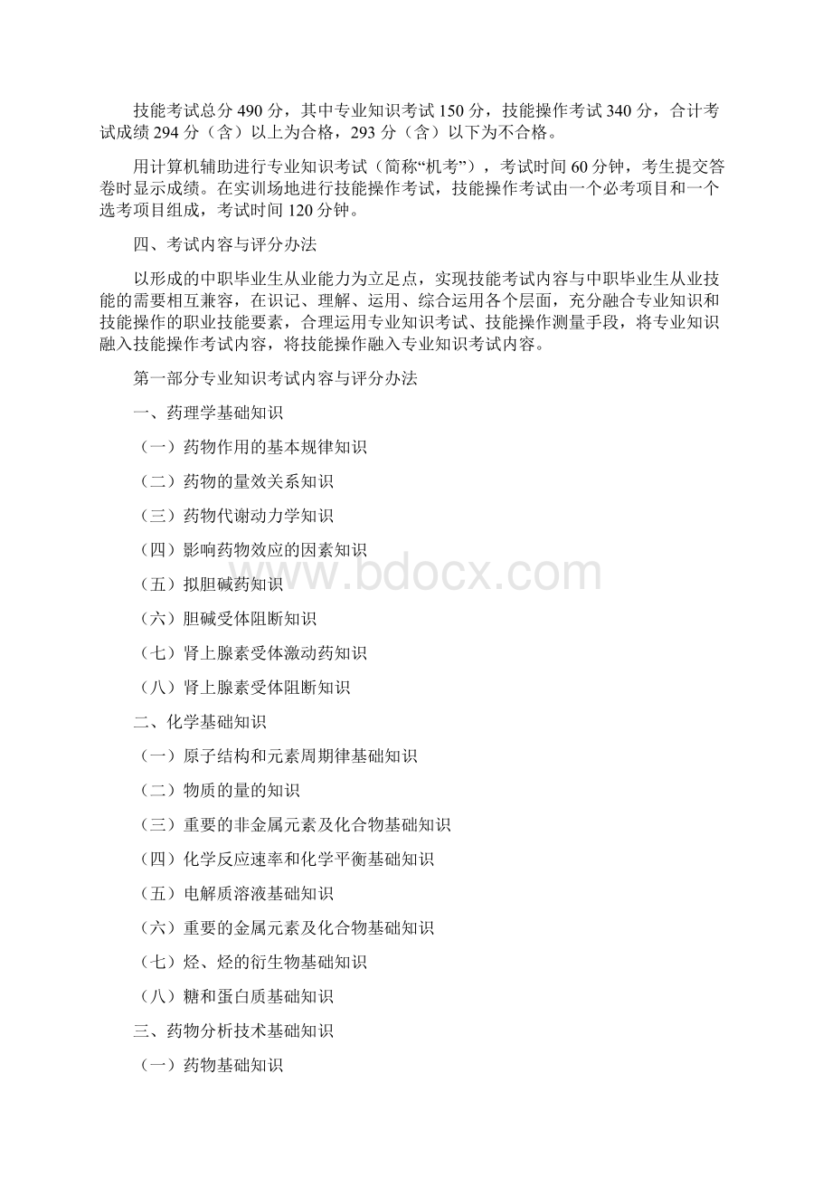 湖北生物科技职业学院单招考试大纲药学专业.docx_第2页