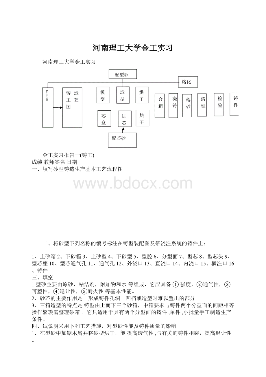 河南理工大学金工实习.docx_第1页